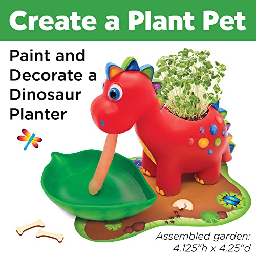 Creativity for Kids Dinosaur Self-Watering Plant Pet - Paint, Decorate & Grow Chia Seeds, Ages 6+