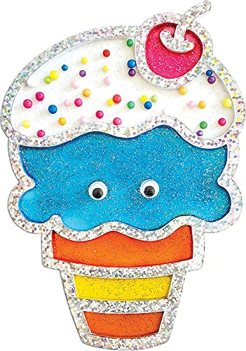 Creativity for Kids Easy Sparkle Window Art Kit – 7 Peel-and-Press Designs for Ages 6+