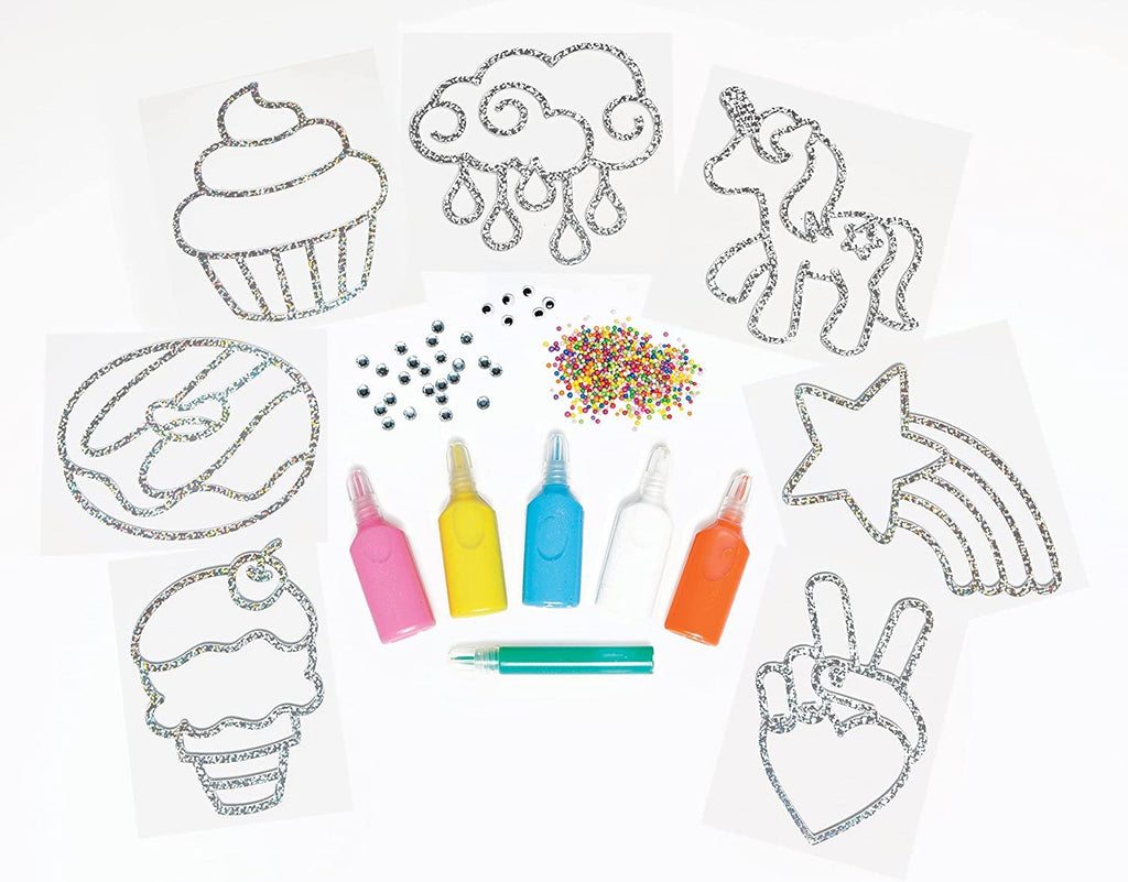 Creativity for Kids Easy Sparkle Window Art Kit – 7 Peel-and-Press Designs for Ages 6+