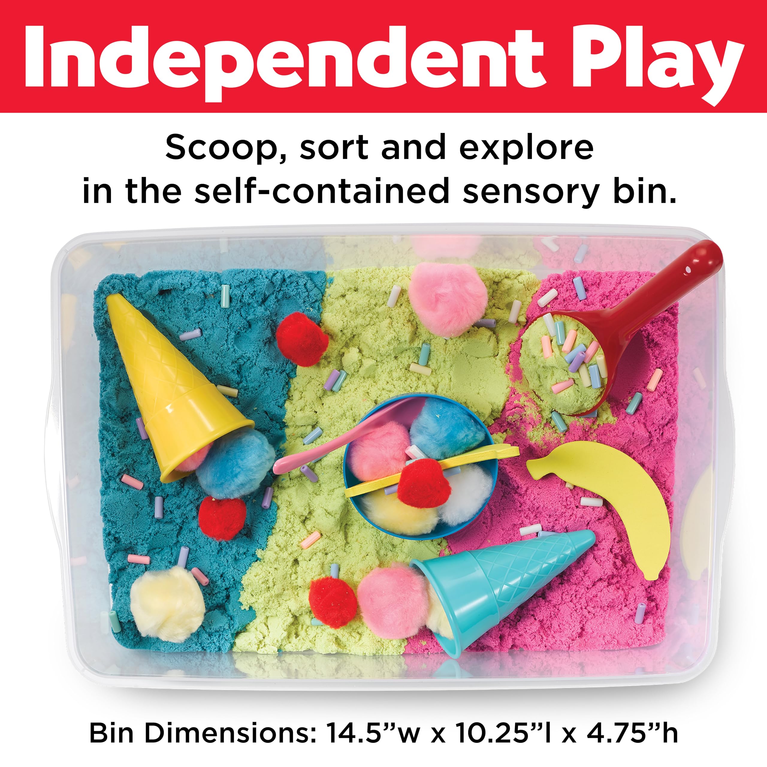 Creativity for Kids Ice Cream Shop Sensory Bin – 28-Piece Pretend Play Set for Ages 3+