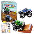 Creativity for Kids Monster Trucks Craft Kit – Customize 2 Pull-Back Toy Trucks with Stickers and Ramp, Ages 5-8