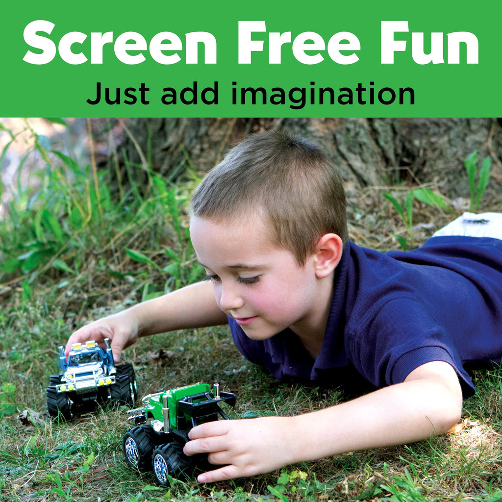 Creativity for Kids Monster Trucks Craft Kit – Customize 2 Pull-Back Toy Trucks with Stickers and Ramp, Ages 5-8