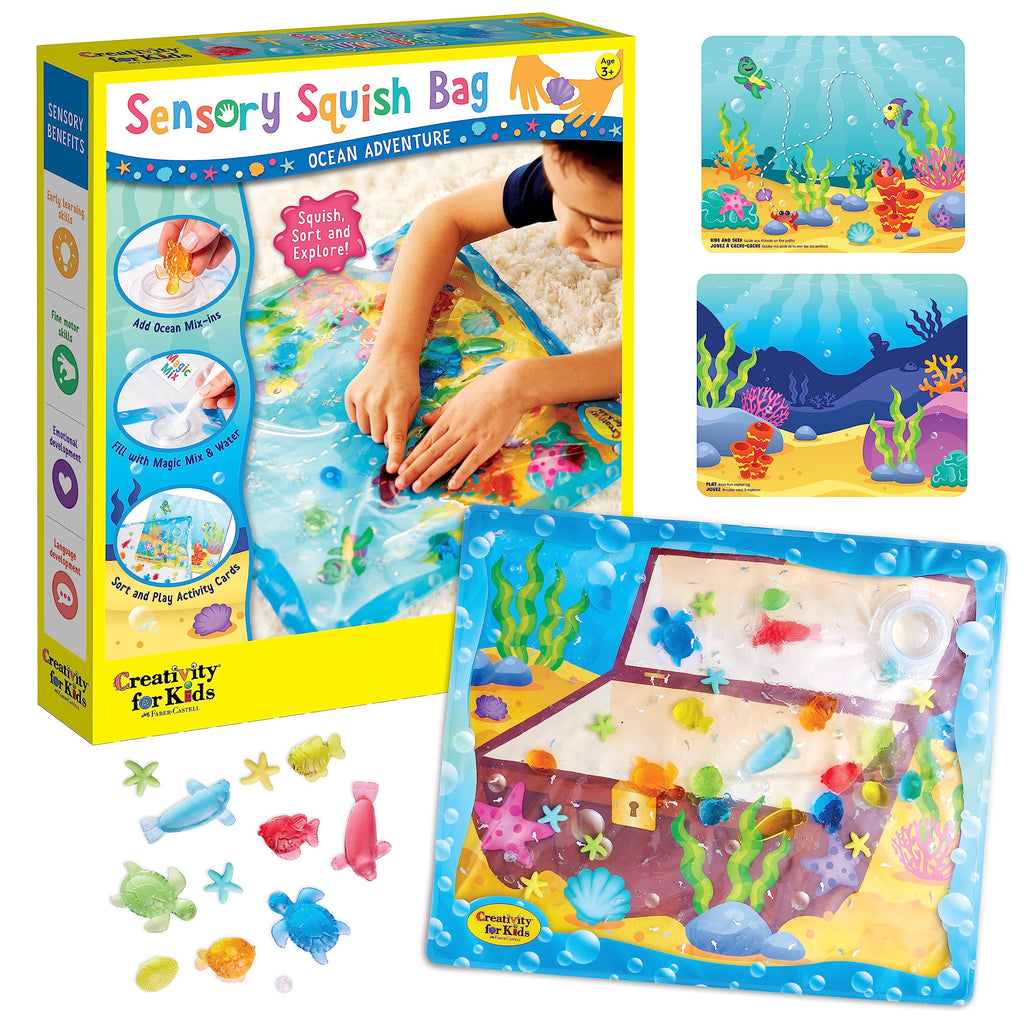 Creativity for Kids Ocean Adventure Sensory Squish Bag – Calming Sensory Toy for Toddlers Ages 3+