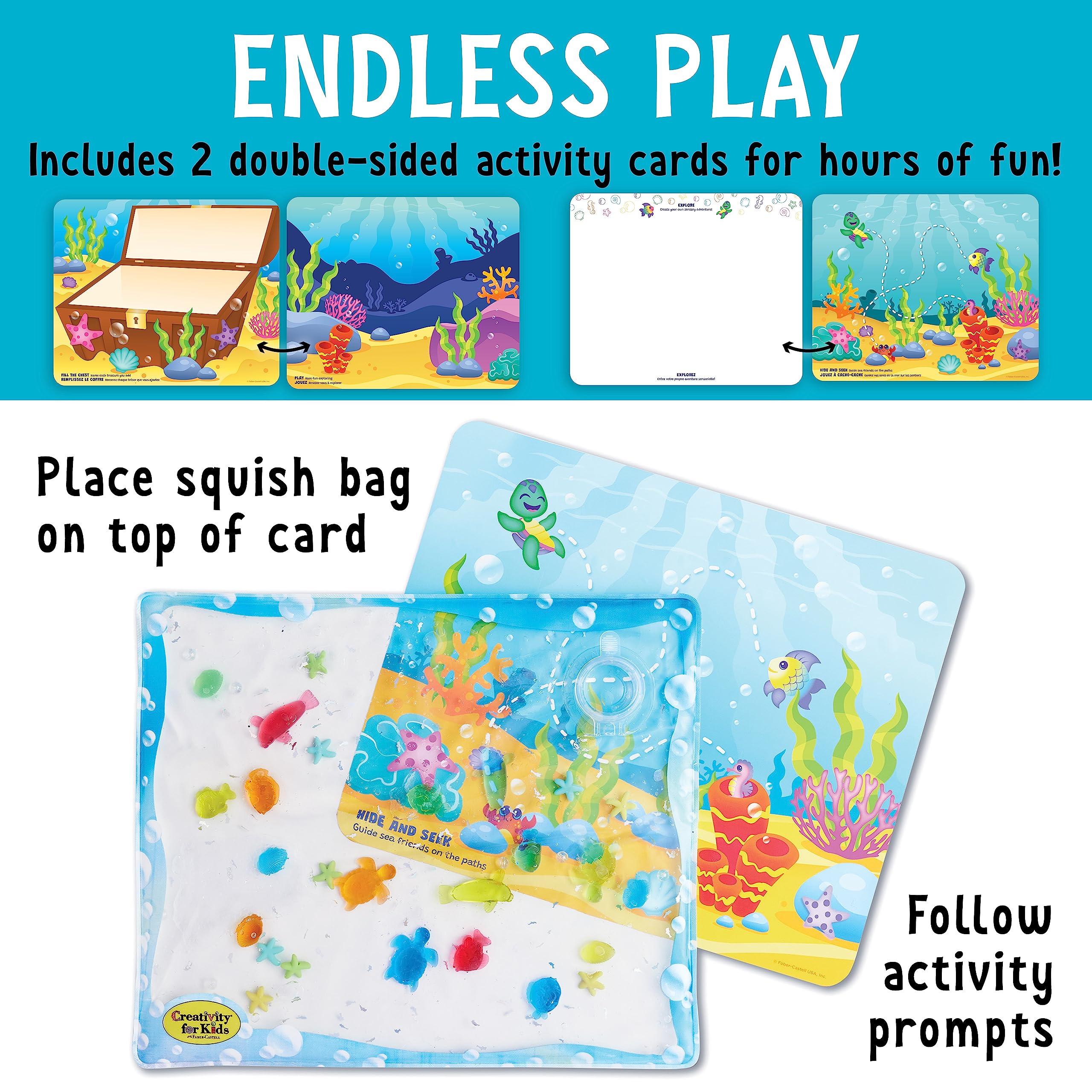 Creativity for Kids Ocean Adventure Sensory Squish Bag – Calming Sensory Toy for Toddlers Ages 3+
