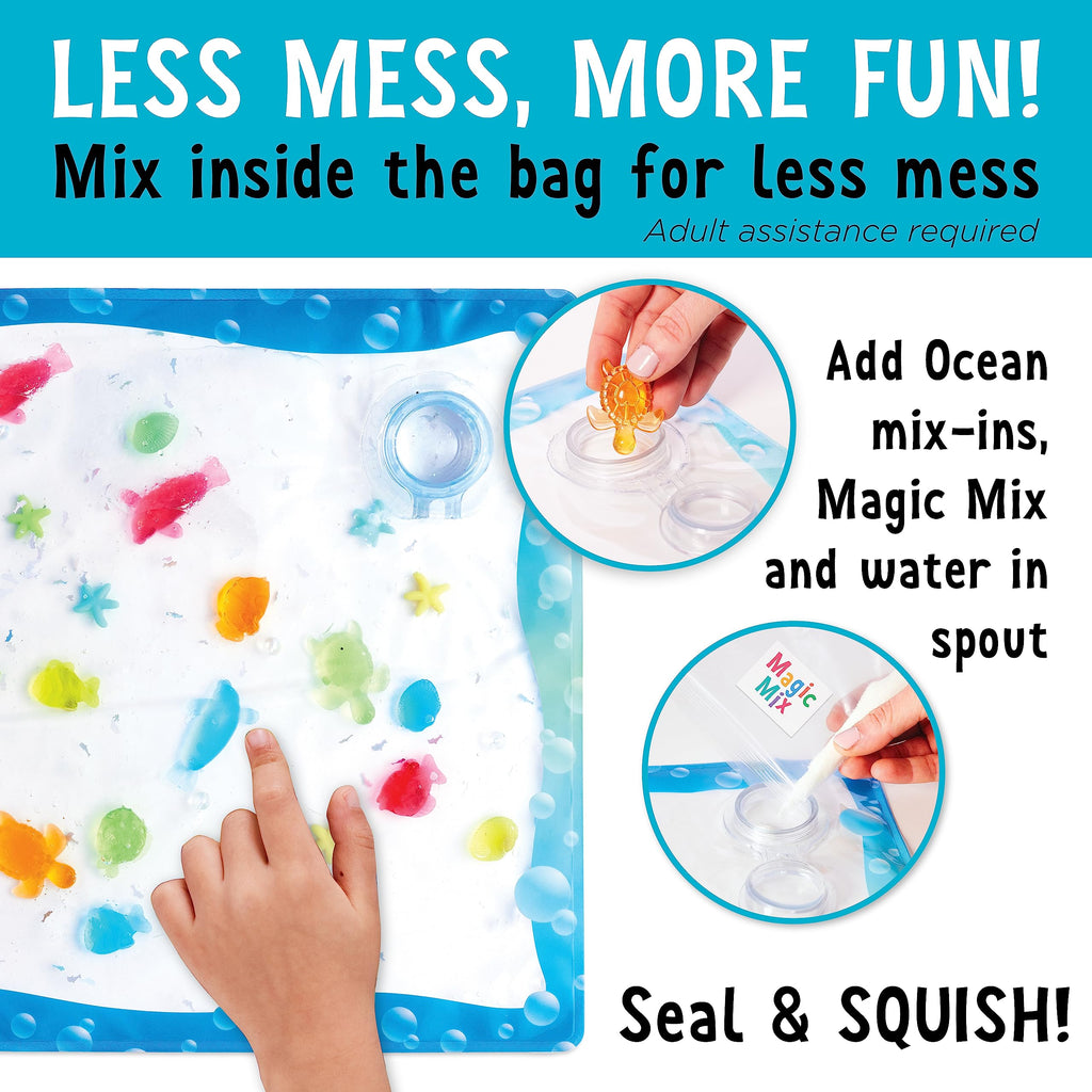 Creativity for Kids Ocean Adventure Sensory Squish Bag – Calming Sensory Toy for Toddlers Ages 3+