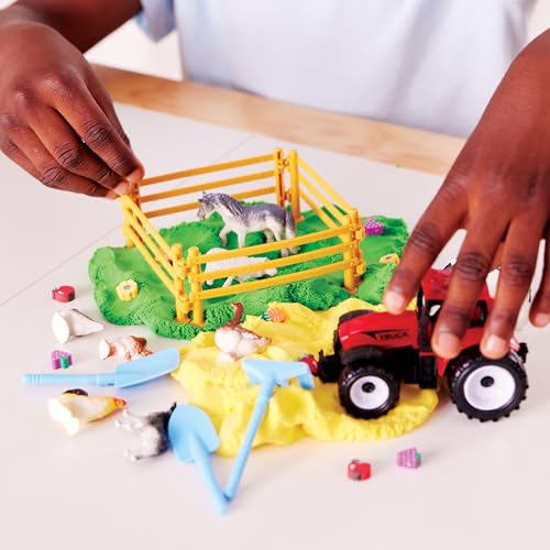 Creativity for Kids Sensory Pack - Farm: Soft Cloud Clay & Animal Figurines for Toddlers (Ages 3+)