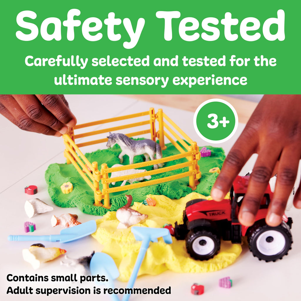 Creativity for Kids Sensory Pack - Farm: Soft Cloud Clay & Animal Figurines for Toddlers (Ages 3+)