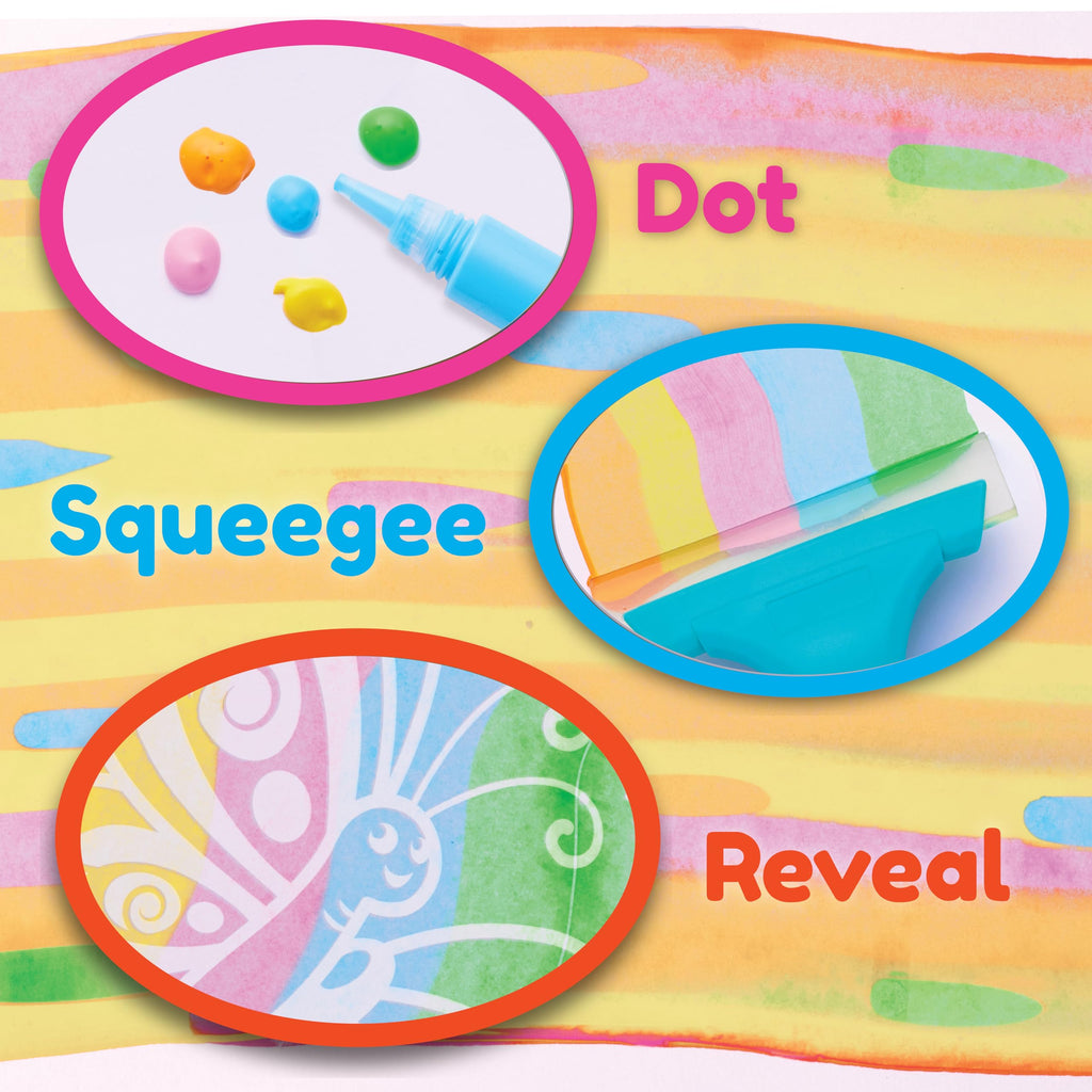 Creativity for Kids Squeegeez Magic Reveal Craft Kit: Butterfly Painting Activity for Ages 7+