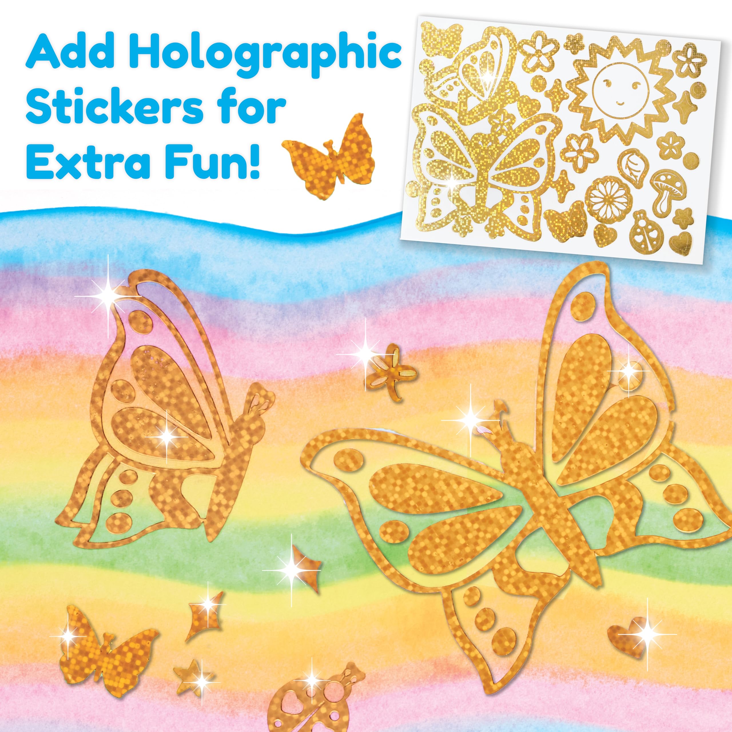 Creativity for Kids Squeegeez Magic Reveal Craft Kit: Butterfly Painting Activity for Ages 7+