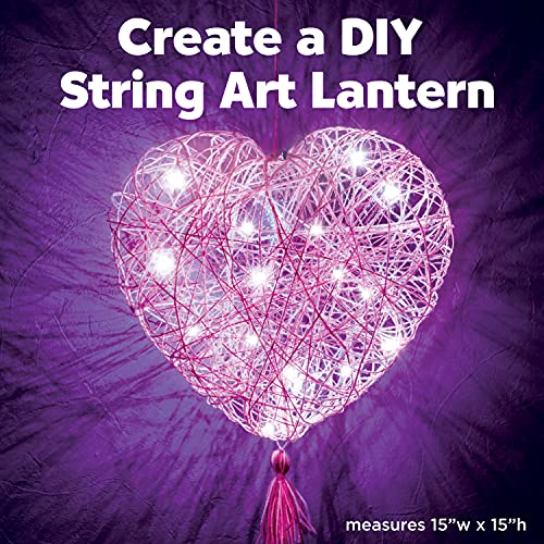 Creativity for Kids String Art Heart Light Kit – Glowing Lantern Craft for Ages 8+