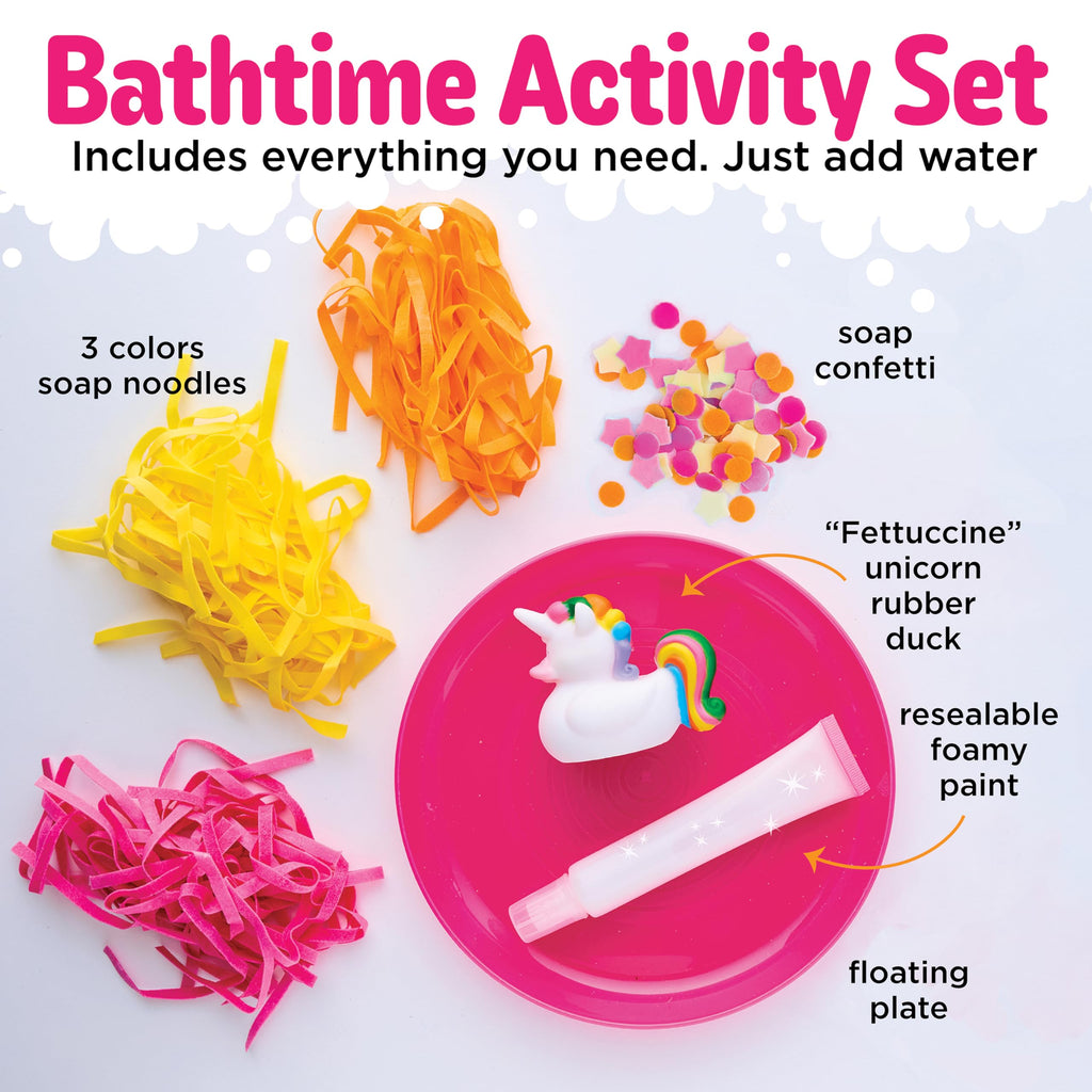 Creativity for Kids Unicorn Spaghetti Bath Set – Rainbow Soap Noodles Sensory Play for Ages 3+