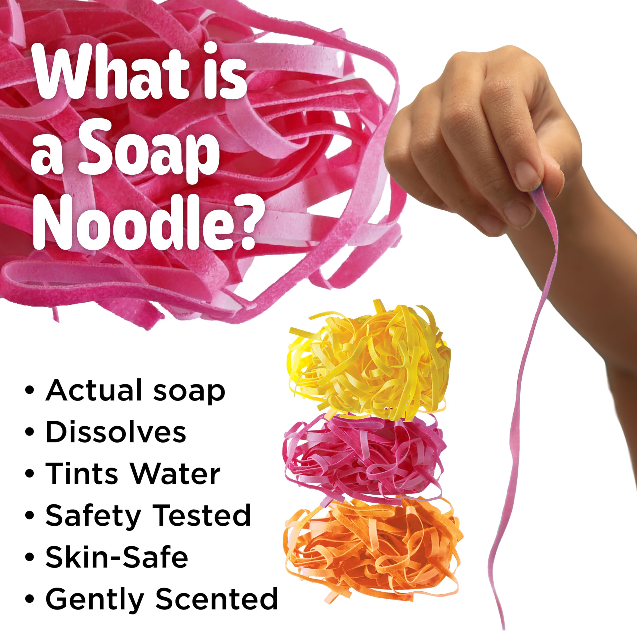 Creativity for Kids Unicorn Spaghetti Bath Set – Rainbow Soap Noodles Sensory Play for Ages 3+