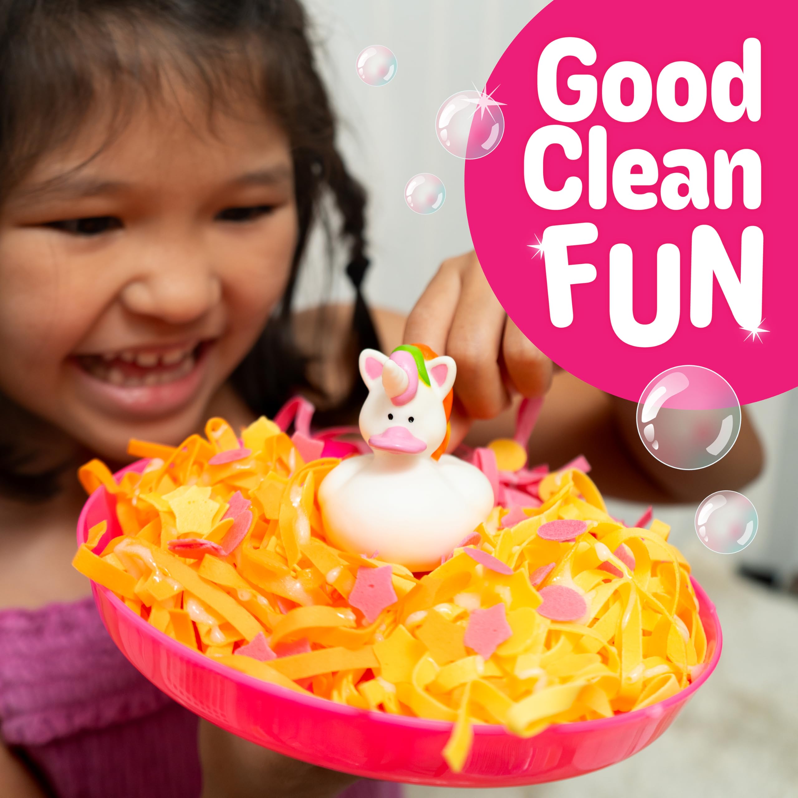 Creativity for Kids Unicorn Spaghetti Bath Set – Rainbow Soap Noodles Sensory Play for Ages 3+