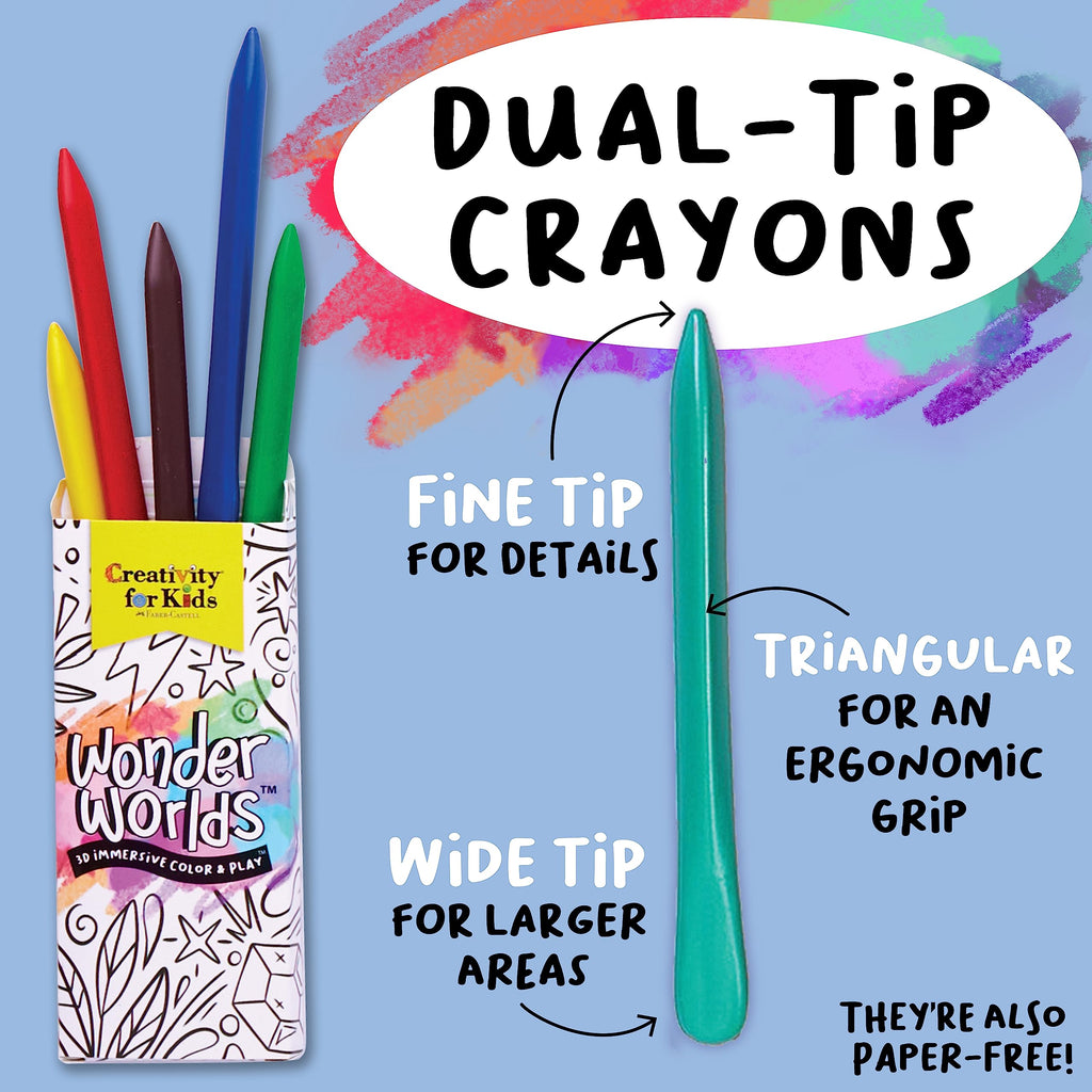 Creativity for Kids Wonder Worlds 3D Coloring Craft Kit 2 Pack - Outer Space & Underwater Voyage for Ages 5+