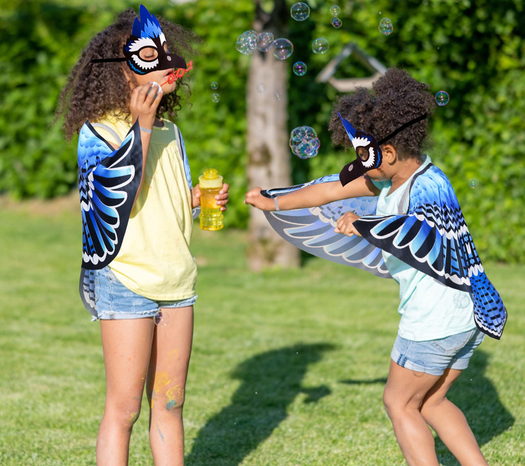 Creatoy Realistic Bird Costume for Kids – Eagle Wings with Mask, Ages 3-9