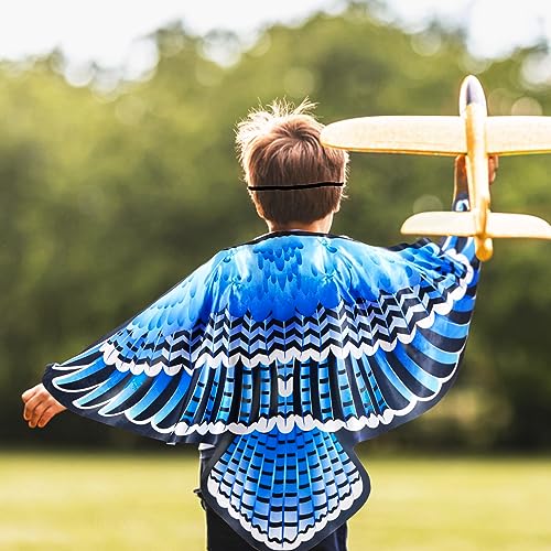 Creatoy Realistic Bird Costume for Kids – Eagle Wings with Mask, Ages 3-9