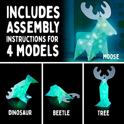 Creatto Magical Moose & Forest Friends – Light-Up 3D Craft Puzzle by Thames & Kosmos