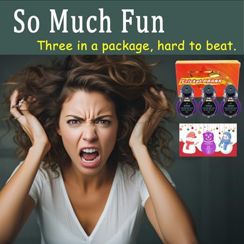 CricketPrank Noise Maker Prank (3 Pack) – Hidden Beeping Device with Random Chirp & Long Battery for Adults