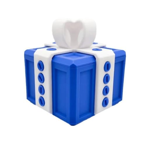 Critigulf Large Gag Prank Box with 20 Screws – Blue White Puzzle Gift Box