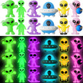 CroBlissful 25-Piece Glowing Alien Figures – 6 Styles for Halloween, Piñata Fillers & Pranks