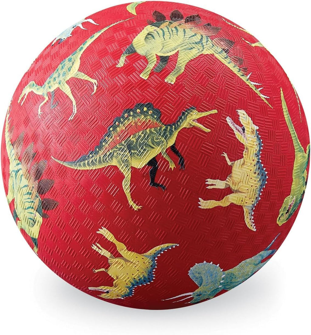 Crocodile Creek Dinosaur Playground Ball – Durable Rubber Kickball for Kids Ages 3 and Up
