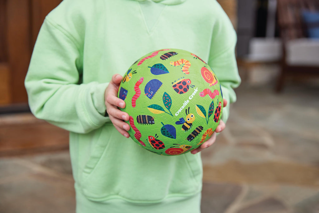 Crocodile Creek Garden Friends Playground Ball – Durable Rubber Ball for Kids 3+