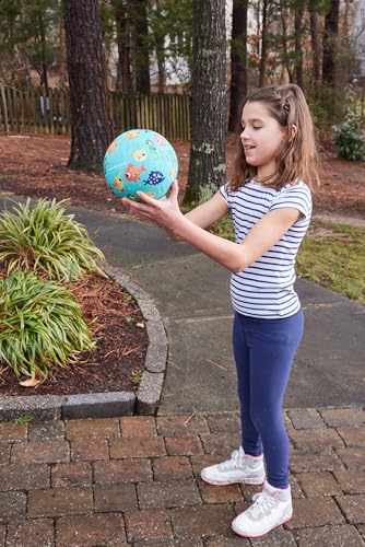 Crocodile Creek Playground Ball – Teal Fish Design – Durable Rubber for Ages 3+ – PVC-Free