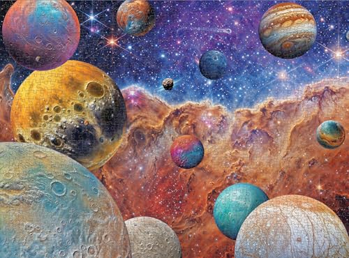 Cross & Glory Galaxy Quest 1000-Piece Space Jigsaw Puzzle for Adults - Satin Finish, 20x27 Inches with Bonus Star Map