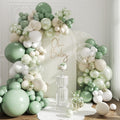 CROSSFINGERS 108Pcs Double Stuffed Sage Green Balloon Arch Kit for Weddings, Bridal Showers, Baby Showers, Birthdays