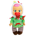 Cry Babies Tiny Cuddles Christmas Noelle Doll – 9" Soft Baby Doll, Cries Real Tears, Festive Pajamas