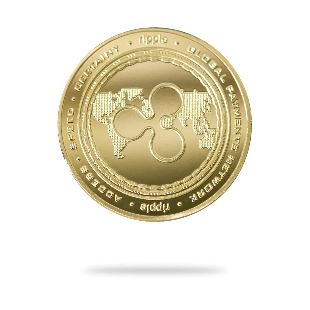 Cryptochips XRP Physical Coin – Commemorative Ripple Crypto Token with Capsule and Stickers