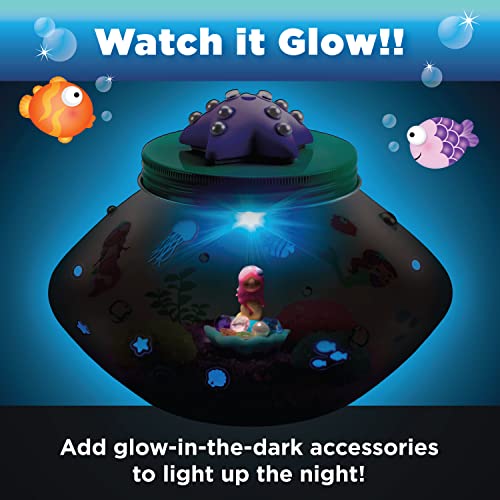 Crystal Mermaid Terrarium Kit – Grow Crystals & Light Up STEM Craft for Kids Ages 6+