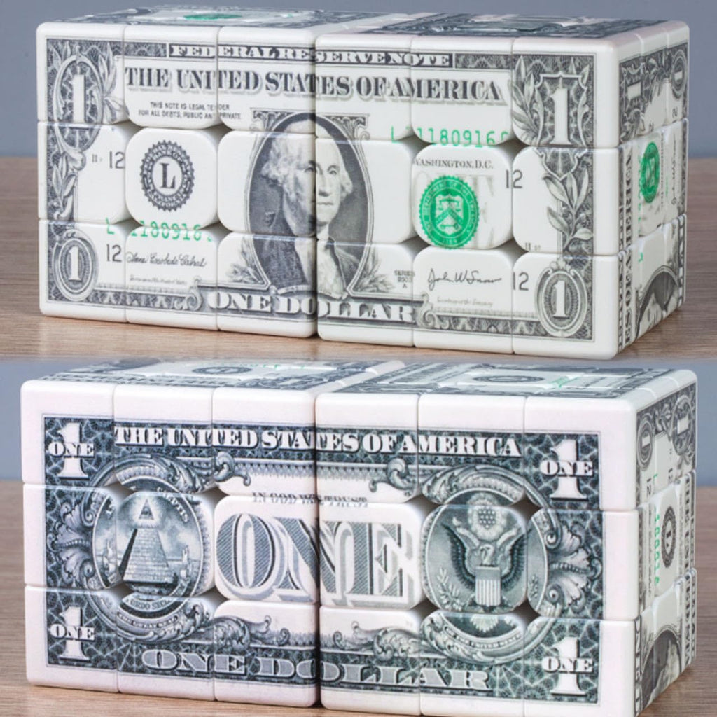 Cuberspeed Dollar Cube 3x3 - US Dollar Bill Speed Cube Puzzle