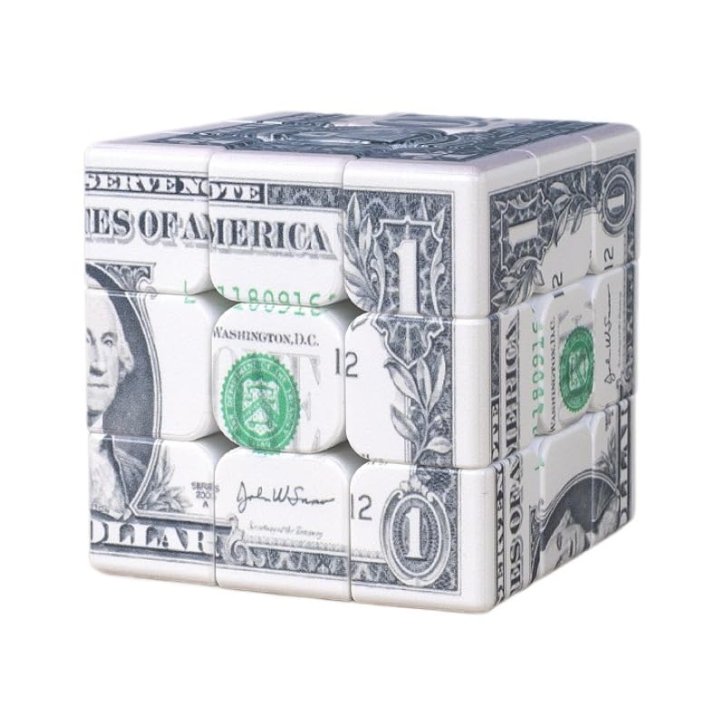 Cuberspeed Dollar Cube 3x3 - US Dollar Bill Speed Cube Puzzle