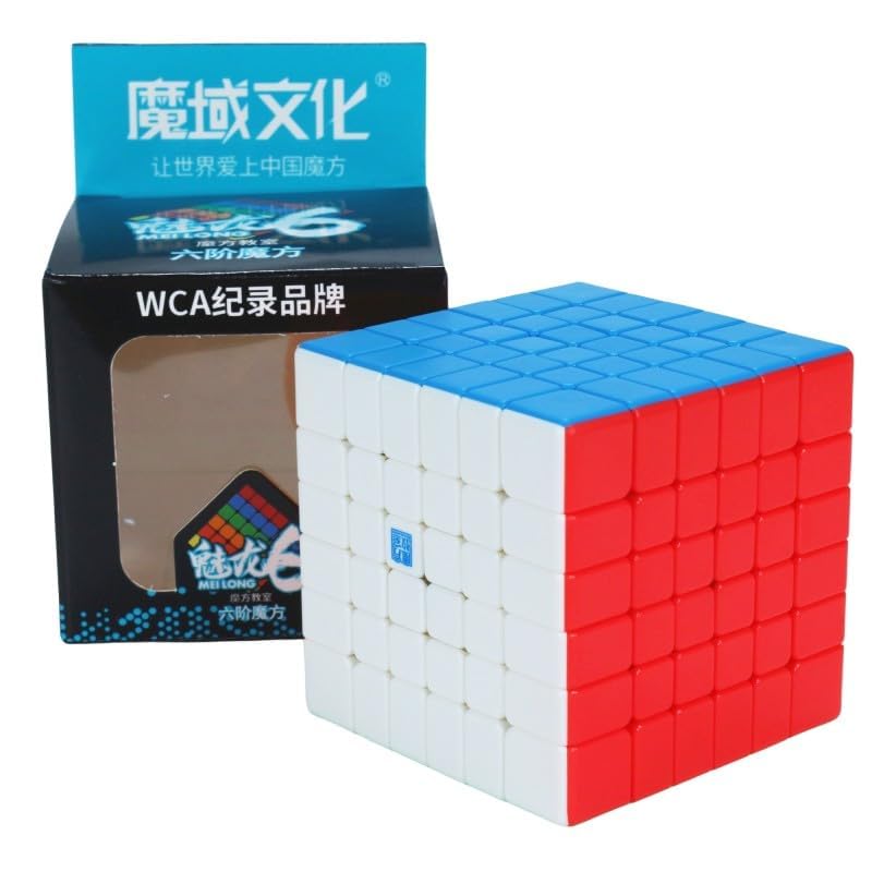 CuberSpeed Moyu Meilong 6x6 V2 Stickerless Speed Cube – Non-Magnetic 6x6x6 Puzzle for Casual Solving