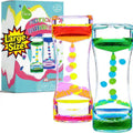Cucue 2-Pack Liquid Motion Bubbler – Sensory Toy for Kids & Adults, 6.7-Inch Colorful Hourglass for Relaxation, No Power Needed