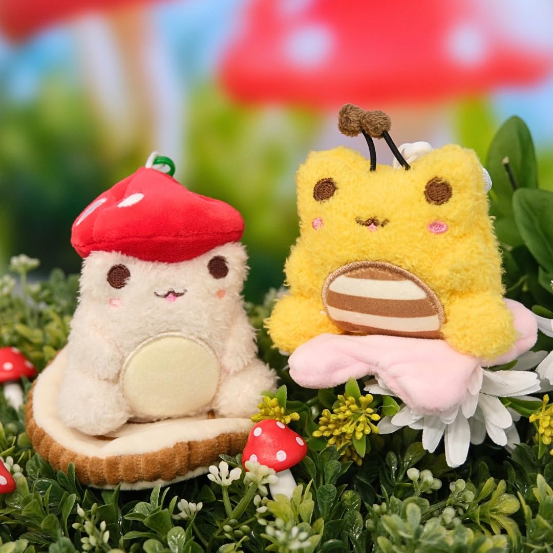 Cuddle Barn PlushGoals Wawa Fits Wawa Sits Blind Box Series 1 – Collectible Kawaii Frog Plushie Bag Charm, Mystery Unboxing, 3 Inches