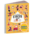 CUPKIN Circus Show Sticker Book for Kids – 300+ Stickers, 8 Coloring Pages, Spiral Binding