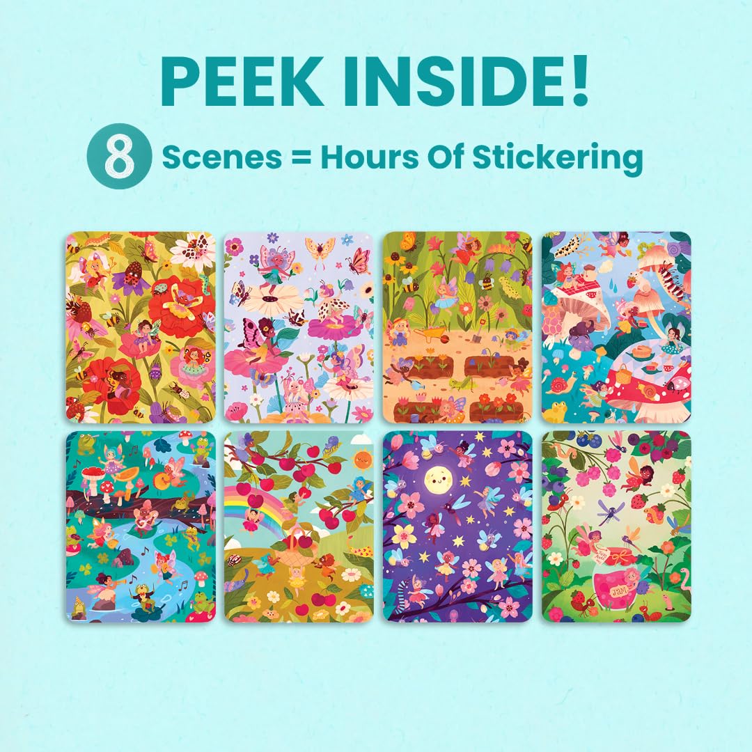 Cupkin Fairies Sticker Book: 300+ Stickers, 8 Scenes & Coloring Pages for Ages 2-8
