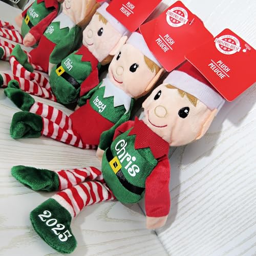 Custom Light Boy Elf Doll – Personalized Christmas Plush Toy 14 Inch Handmade