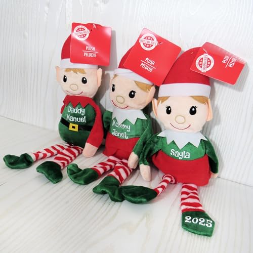 Custom Light Boy Elf Doll – Personalized Christmas Plush Toy 14 Inch Handmade