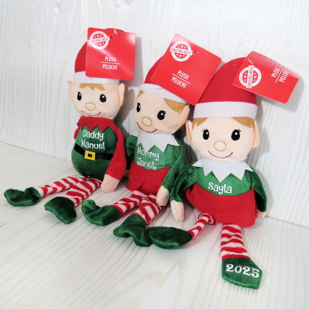 Custom Light Boy Elf Doll – Personalized Christmas Plush Toy 14 Inch Handmade