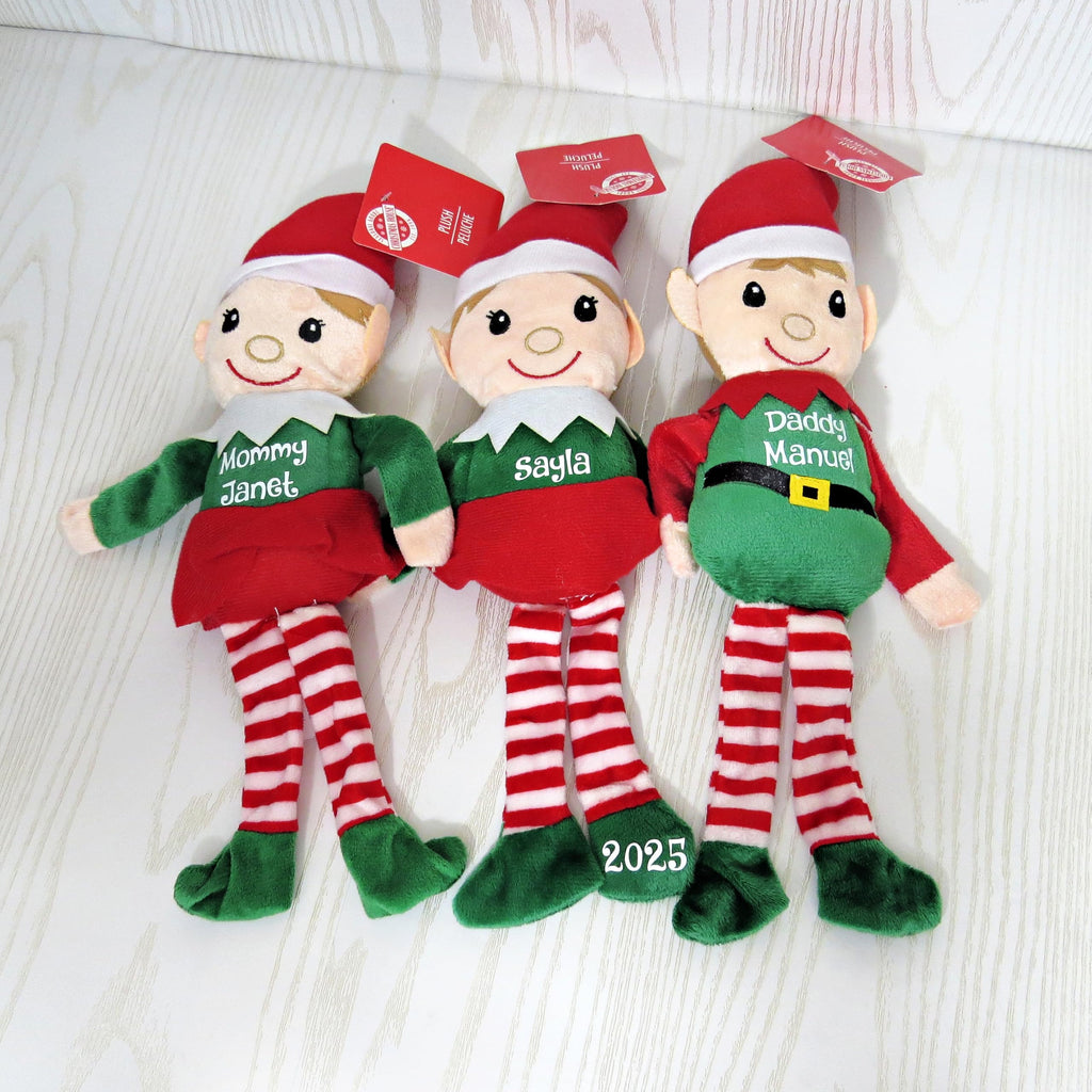 Custom Light Boy Elf Doll – Personalized Christmas Plush Toy 14 Inch Handmade