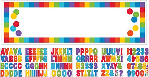 Customizable Giant Sign Banner – 65x20 Inch Rainbow Party Banner with 120 Adhesive Letters