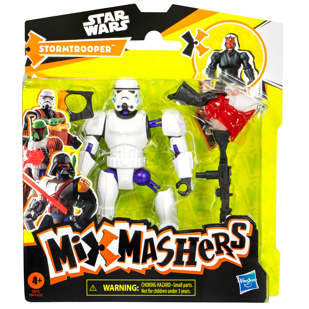 Customizable Stormtrooper Figure with Darth Maul Hand and Blaster – Mix and Combine