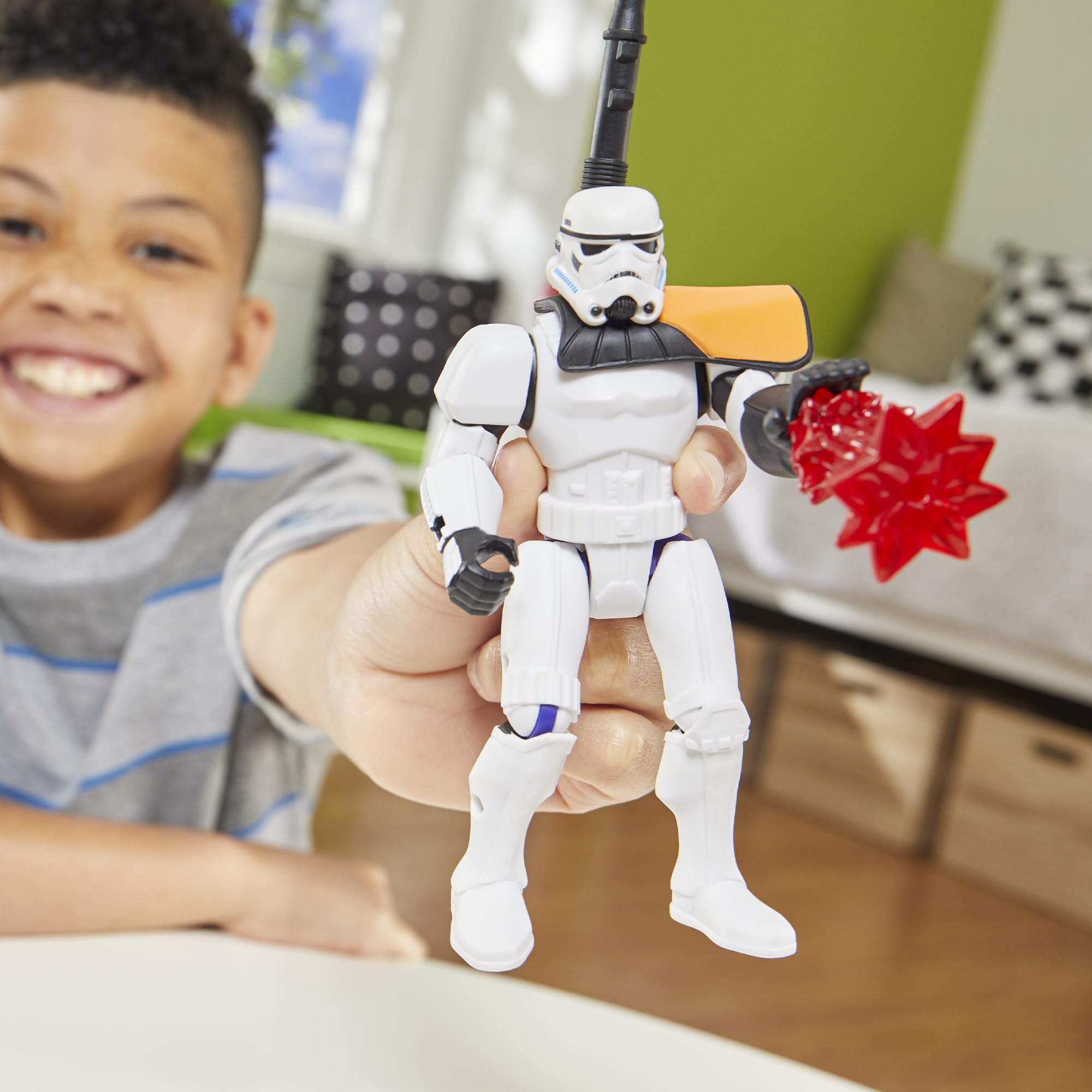 Customizable Stormtrooper Figure with Darth Maul Hand and Blaster – Mix and Combine