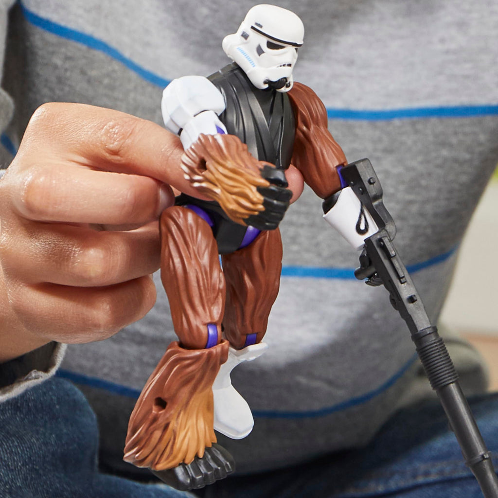 Customizable Stormtrooper Figure with Darth Maul Hand and Blaster – Mix and Combine