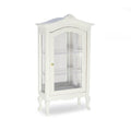 Cutemini 1:12 Dollhouse Display Cabinet with Mirror and Glass Shelves - Wooden Miniature Bookshelf for Dining Room or Bedroom Scenes