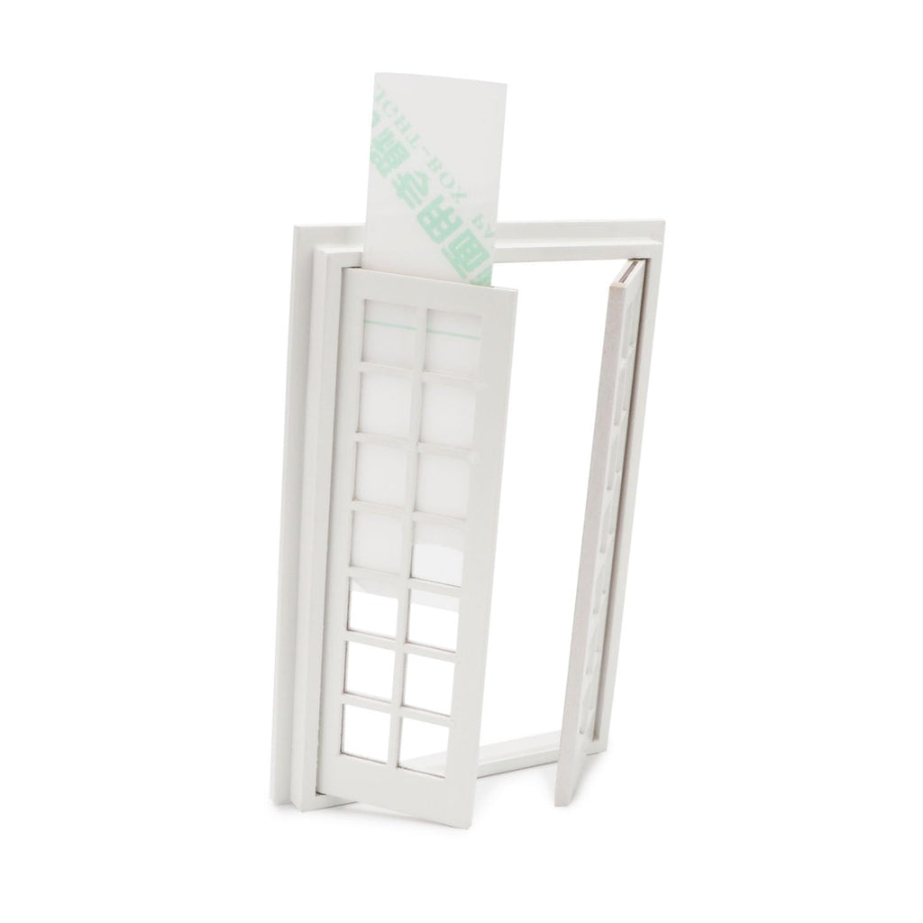 Cutemini 1:12 Scale Dollhouse Window with 28 Panes – White Wooden Miniature Frame for DIY Dollhouse Decor