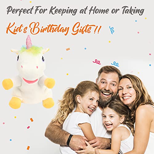 Cuteoy Unicorn Hand Puppet - Soft Plush with Open Movable Mouth for Kids and Adults